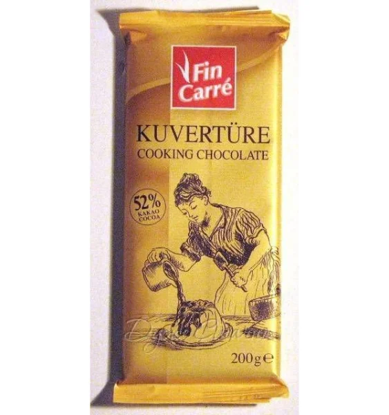 Шоколад чорний Fin Carre Kuverture 200 г. 52% какао - 1