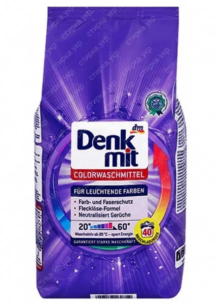 Пральний порошок Denkmit для активного захисту кольору 40 прань, 2,7 кг denkmit aktiv-schutz colorwaschmittel - 1