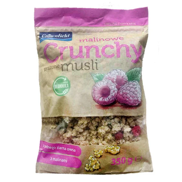 Мюслі кранчі Crownfield малинові crownfield crunchy musli malinowe 350 г. - 1