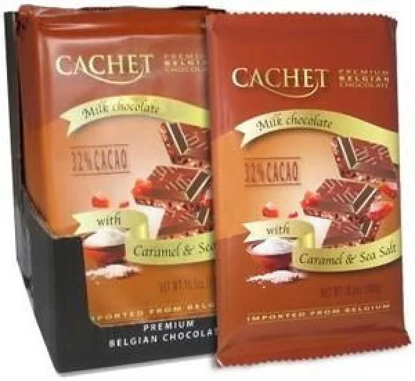Преміум шоколад Cachet 32% з морською сіллю та карамеллю 300г - 1