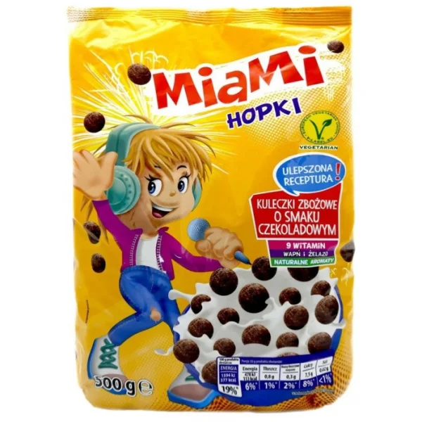 Злакові шоколадні кульки Miami Hopki, 500 г (Польща) - 1