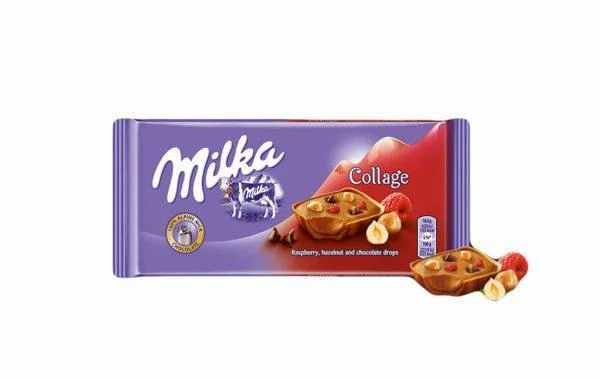 Milka collage малина — лісовий горіх 100 грамів - 1