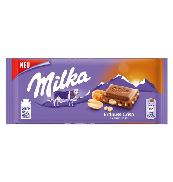 Молочний шоколад Milka milka peanut crisp 100 г - 1