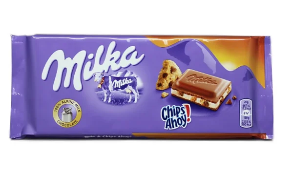 Молочний шоколад Milka зі шматочками печива milka шоколад chips ahoy 100 г. - 1