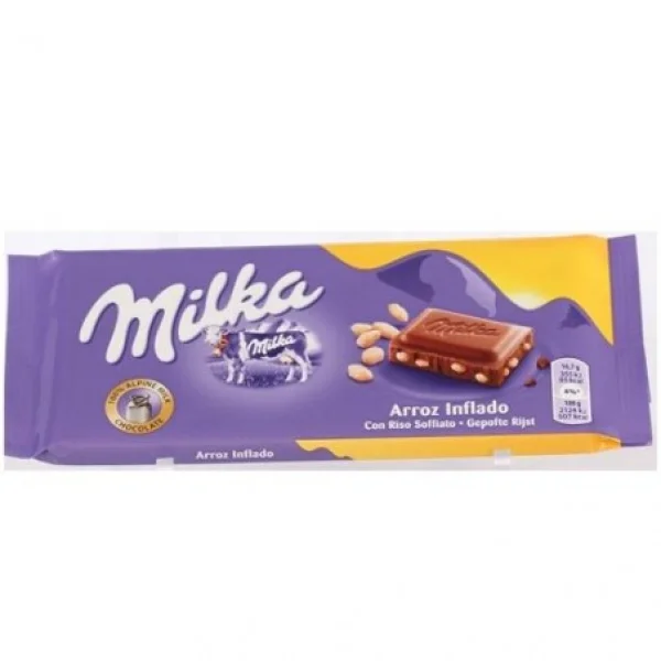 Шоколад milka Milka (швейцарія) arroz inflado 100 грамів - 1