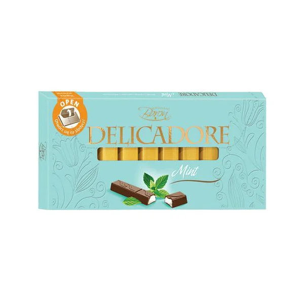 Молочний шоколад Baron Delicadore Mint з м'ятною начинкою, 200 г. - 1