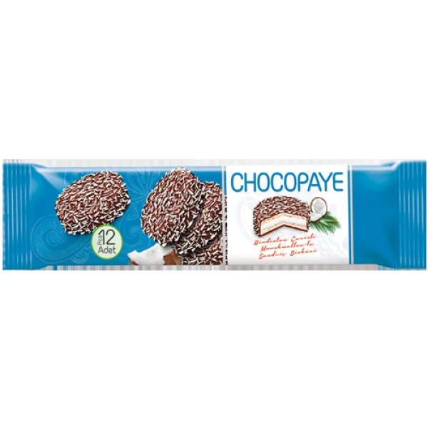 Печиво сендвіч Chocopaye  із шоколадною глазур'ю chocopaye кокос 216 г туреччина - 1